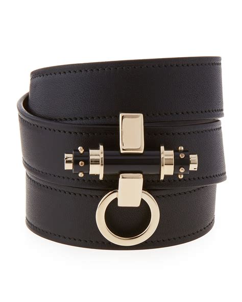 Givenchy Leather Obsedia Wrap Bracelet 